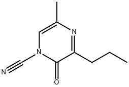 1(2H)-Pyrazinecarbonitrile,5-methyl-2-oxo-3-propyl-(9CI) Struktur