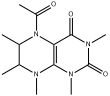 2,4(1H,3H)-Pteridinedione,  5-acetyl-5,6,7,8-tetrahydro-1,3,6,7,8-pentamethyl-|