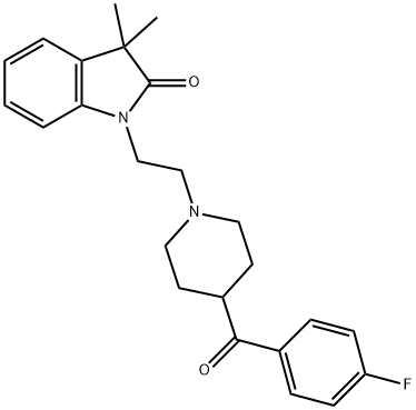 2H-Indol-2-one, 1-[2-[4-(4-fluorobenzoyl)-1-piperidinyl]ethyl]-1,3-dihydro-3,3-diMethyl-|1-[2-[4-(4-氟苯甲酰基)-1-哌啶基]乙基]-1,3-二氢-3,3-二甲基-2H-吲哚-2-酮