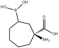 Cycloheptanecarboxylic acid, 1-amino-3-borono-, (1S)- (9CI) Structure