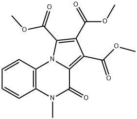 4,5-Dihydro-5-methyl-4-oxopyrrolo[1,2-a]quinoxaline-1,2,3-tricarboxylic acid trimethyl ester Structure