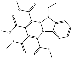 5-Ethyl-5H-pyridazino[1,2-a]benzotriazole-7,8,9,10-tetracarboxylic acid tetramethyl ester Struktur