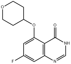 4(3H)-Quinazolinone, 7-fluoro-5-[(tetrahydro-2H-pyran-4-yl)oxy]- Struktur