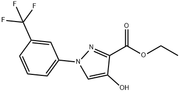 ETHYL 4-HYDROXY-1-(3-(TRIFLUOROMETHYL)PHENYL)-1H-PYRAZOLE-3-CARBOXYLATE, 379241-52-8, 结构式