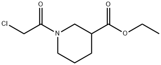 3-Piperidinecarboxylic acid, 1-(chloroacetyl)-, ethyl ester (9CI) Structure