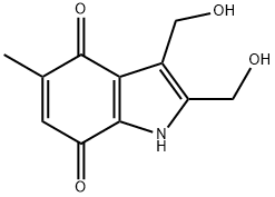 1H-Indole-4,7-dione, 2,3-bis(hydroxymethyl)-5-methyl- (9CI) Struktur
