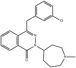 4-[(3-クロロフェニル)メチル]-2-(ヘキサヒドロ-1-メチル-1H-アゼピン-4-イル)-1(2H)-フタラジノン 化学構造式