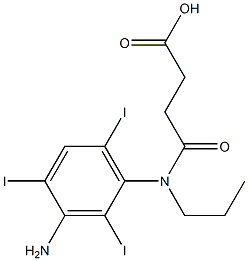 3-[[N-(3-Amino-2,4,6-triiodophenyl)-N-propylamino]carbonyl]propionic acid 结构式