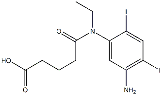 5-[N-Ethyl-N-(5-amino-2,4-diiodophenyl)amino]-5-oxopentanoic acid Structure