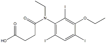 3-[[N-(3-Ethoxy-2,4,6-triiodophenyl)-N-ethylamino]carbonyl]propionic acid Structure