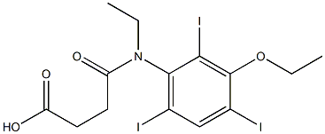 4-[(3-乙氧基-2,4,6-三碘苯基)-乙基氨基]-4-氧代丁酸, 37938-74-2, 结构式