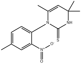 3,4-Dihydro-4,4,6-trimethyl-1-(4-methyl-2-nitrophenyl)-2(1H)-pyrimidinethione 结构式