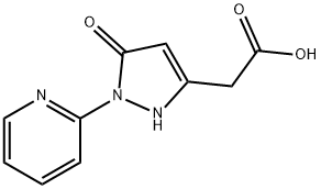 2-[5-氧代-1-(吡啶-2-基)-2,5-二氢-1H-吡唑-3-基]乙酸, 37959-19-6, 结构式