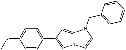 1H-Pyrrolo(1,2-a)imidazole, 1-benzyl-6-(p-methoxyphenyl)- Structure