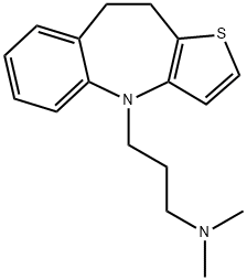 4H-Thieno(3,2-b)(1)benzazepine-4-propanamine, 9,10-dihydro-N,N-dimethy l- 结构式