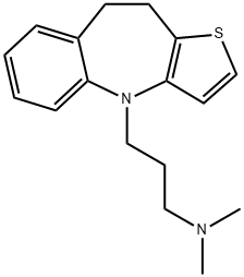 4H-Thieno(3,2-b)(1)benzazepine-4-propanamine, 9,10-dihydro-N,N-dimethy l- Structure