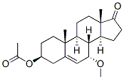 Androst-5-en-17-one, 3-(acetyloxy)-7-methoxy-, (3beta,7alpha)- (9CI) Struktur