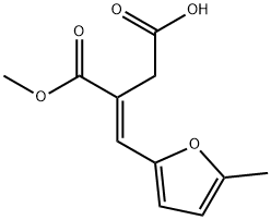 (E)-3-(Methoxycarbonyl)-4-(5-methylfuran-2-yl)but-3-enoic acid Structure