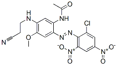 N-[2-[(2-chloro-4,6-dinitrophenyl)azo]-5-[(2-cyanoethyl)amino]-4-methoxyphenyl]acetamide 结构式