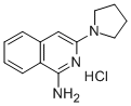 1-Amino-3-(1-pyrrolidinyl)isoquinoline monohydrochloride 化学構造式