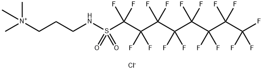 3-[[(十七氟辛基)磺酰]氨基]-N,N,N-三甲基-1-丙铵氯化物 结构式