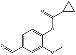 4-FORMYL-2-METHOXYPHENYL CYCLOPROPANECARBOXYLATE Structure