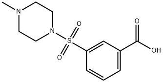 3-(4-甲基-1-哌嗪基磺酰基)苯甲酸 结构式