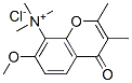 (7-methoxy-2,3-dimethyl-4-oxo-chromen-8-yl)methyl-dimethyl-azanium chloride 结构式