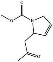 1H-Pyrrole-1-carboxylic  acid,  2,5-dihydro-2-(2-oxopropyl)-,  methyl  ester Structure