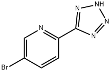 5-ブロモ-2-(1H-テトラゾール-5-イル)ピリジン 化学構造式