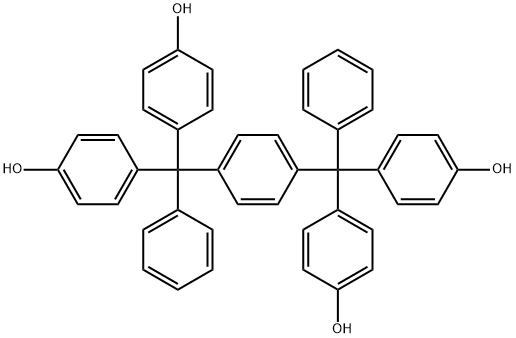 p,p',p'',p'''-[1,4-phenylenebisbenzylidyne]tetrakisphenol 结构式