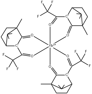 トリス〔3-(トリフルオロメチルヒドロキシメチレン)-D-カンフォラト〕イッテルビウム(III) 化学構造式