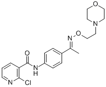 4'-(2-Chloronicotinoylamino)acetophenone O-(2-morpholinoethyl)oxime|