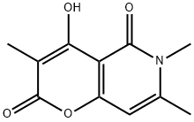 2H-Pyrano[3,2-c]pyridine-2,5(6H)-dione, 4-hydroxy-3,6,7-trimethyl- (9CI) Struktur
