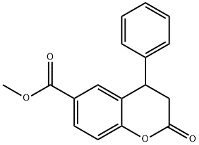 rac 6-Methoxycarbonyl-4-phenyl-3,4-dihydrocoumarin, 380636-42-0, 结构式