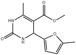 5-Pyrimidinecarboxylicacid,1,2,3,4-tetrahydro-6-methyl-4-(5-methyl-2-furanyl)-2-oxo-,methylester(9CI) Structure