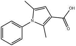 2,5-二甲基-1-苯基-1H-吡咯-3-羧酸 结构式