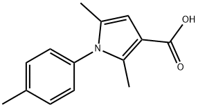 2,5-DIMETHYL-1-P-TOLYL-1H-PYRROLE-3-CARBOXYLIC ACID 结构式