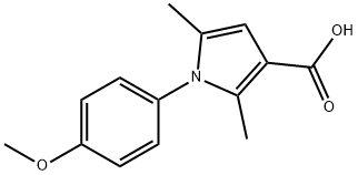 1-(4-METHOXYPHENYL)-2,5-DIMETHYL-1H-PYRROLE-3-CARBOXYLIC ACID 化学構造式
