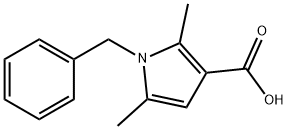 1-BENZYL-2,5-DIMETHYL-1H-PYRROLE-3-CARBOXYLIC ACID 结构式