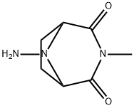 8-アミノ-3-メチル-3,8-ジアザビシクロ[3.2.1]オクタン-2,4-ジオン 化学構造式