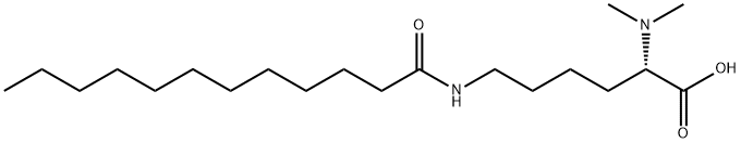 N2,N2-dimethyl-N6-(1-oxododecyl)-L-lysine 结构式