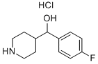 4-PIPERIDINEMETHANOL, .ALPHA.-(4-FLUOROPHENYL)-, HYDROCHLORIDE Struktur