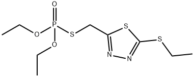 2-(diethoxyphosphorylsulfanylmethyl)-5-ethylsulfanyl-1,3,4-thiadiazole 结构式