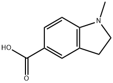 1-甲基吲哚啉-5-羧酸 结构式