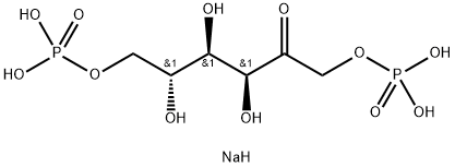 D-Fructose 1,6-bisphosphate trisodium salt Struktur