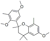 2-(2,5-ジメトキシ-3-メチルフェニル)-3,4-ジヒドロ-6-メトキシ-2,4,4,8-テトラメチル-2H-1-ベンゾピラン 化学構造式