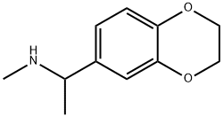 1-(2,3-ジヒドロ-1,4-ベンゾジオキシン-6-イル)-N-メチルエタンアミン 化学構造式