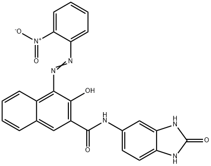 N-(2,3-dihydro-2-oxo-1H-benzimidazol-5-yl)-3-hydroxy-4-[(2-nitrophenyl)azo]naphthalene-2-carboxamide Structure