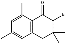 2-BROMO-3,3,6,8-TETRAMETHYL-1,2,3,4-TETRAHYDRONAPHTHALEN-1-ONE,38157-34-5,结构式